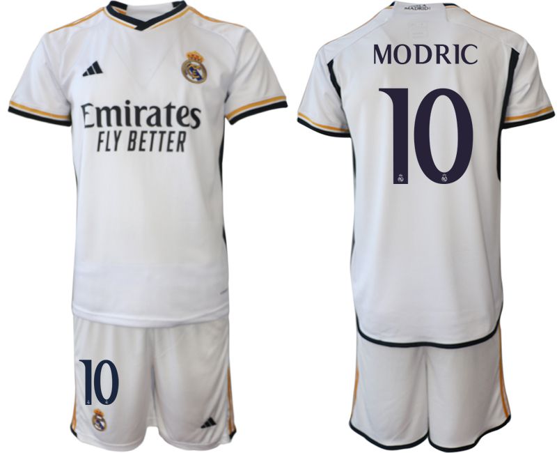 Men 2023-2024 Club Real Madrid home white 10 Soccer Jersey